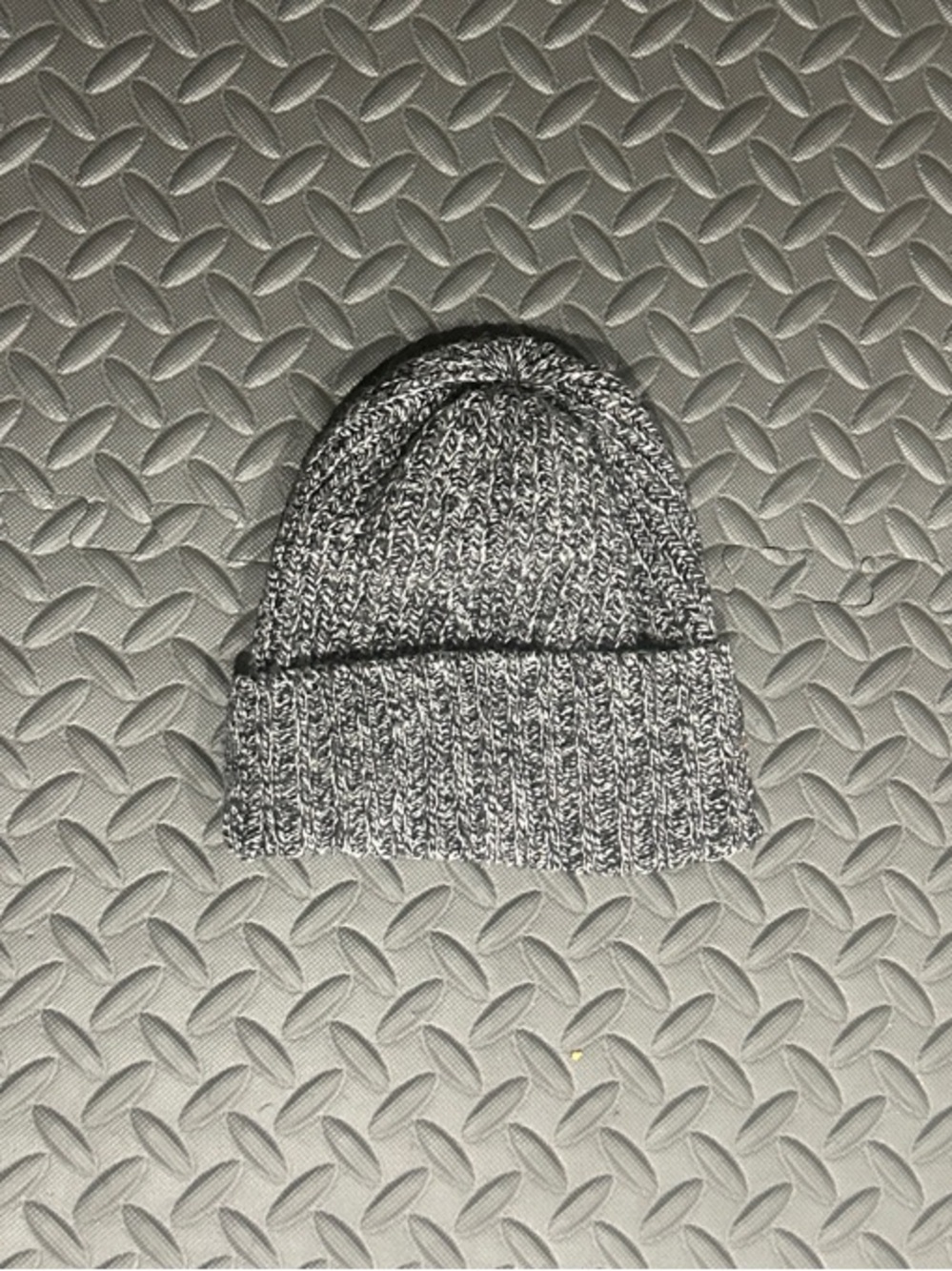 aerie Black and White Marled Knit Cuff Beanie